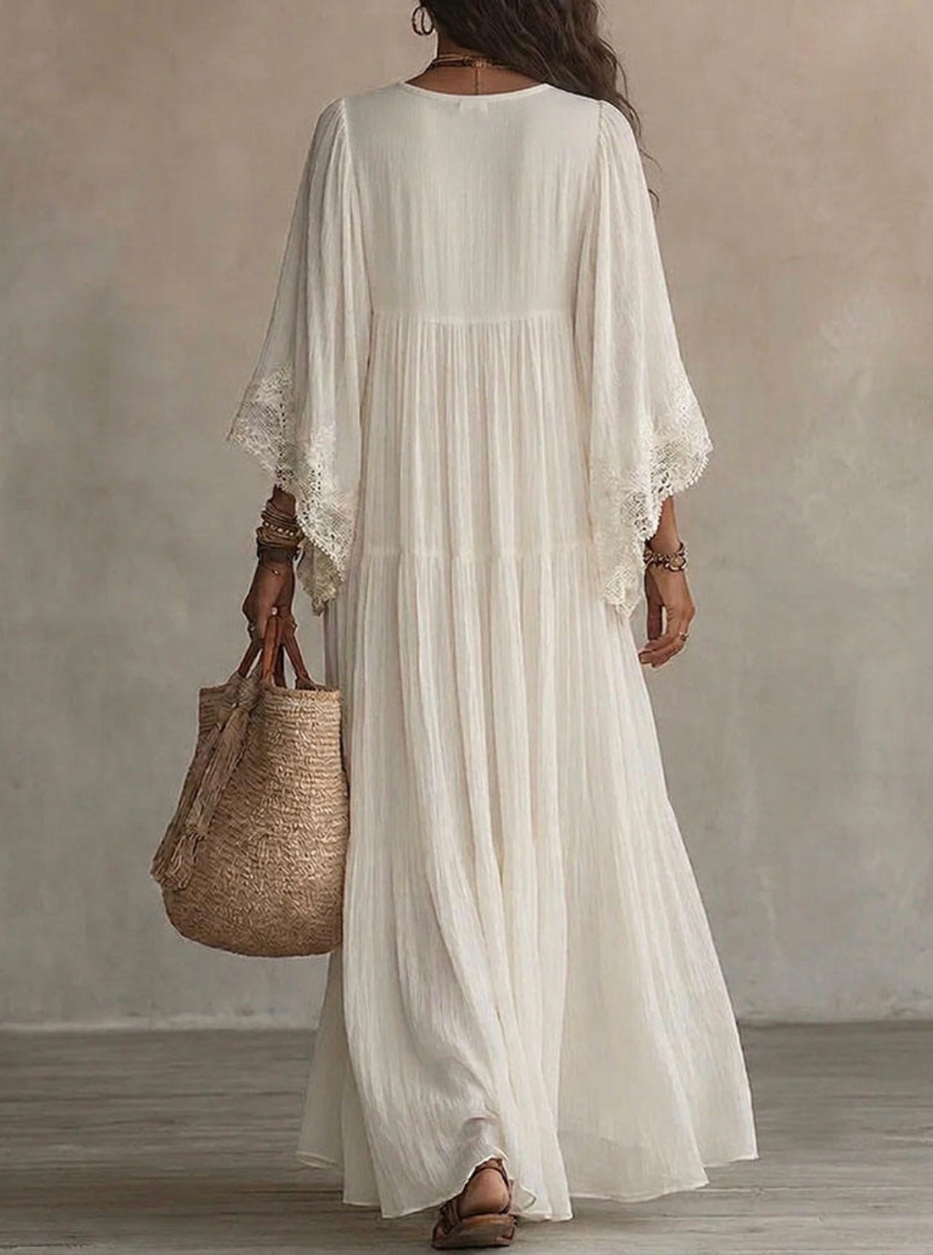 Elegant White Deep V-Neck Maxi Dress – Sophisticated Sleeveless Evening & Party Gown