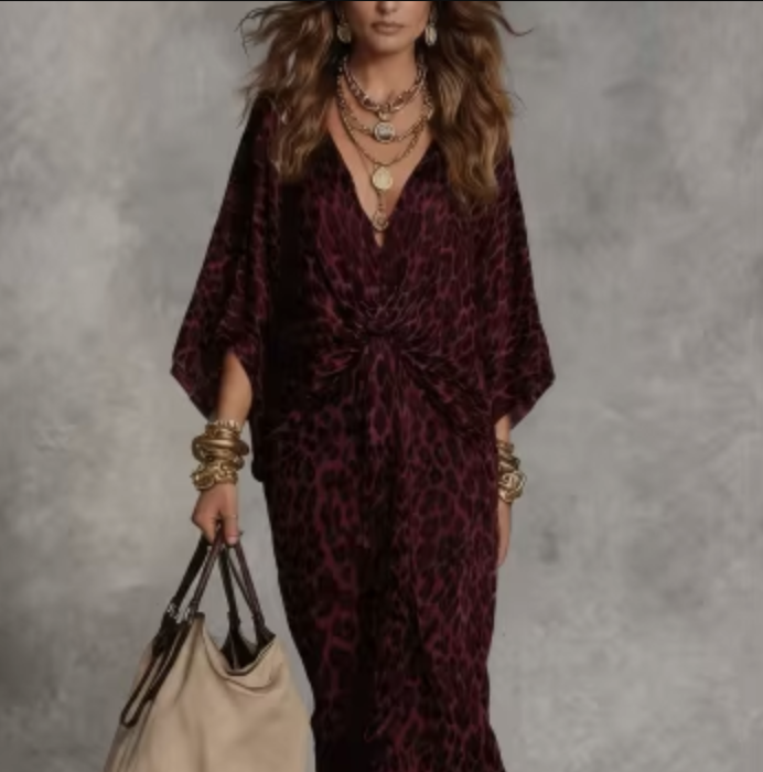 Boho Floral Wrap Maxi Dress