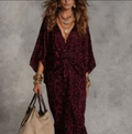 Boho Floral Wrap Maxi Dress