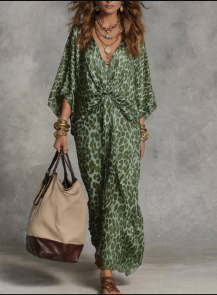 Boho Floral Wrap Maxi Dress