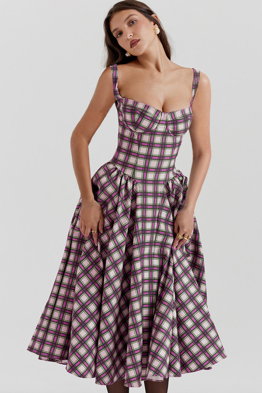 French Boho Floral Maxi Dress