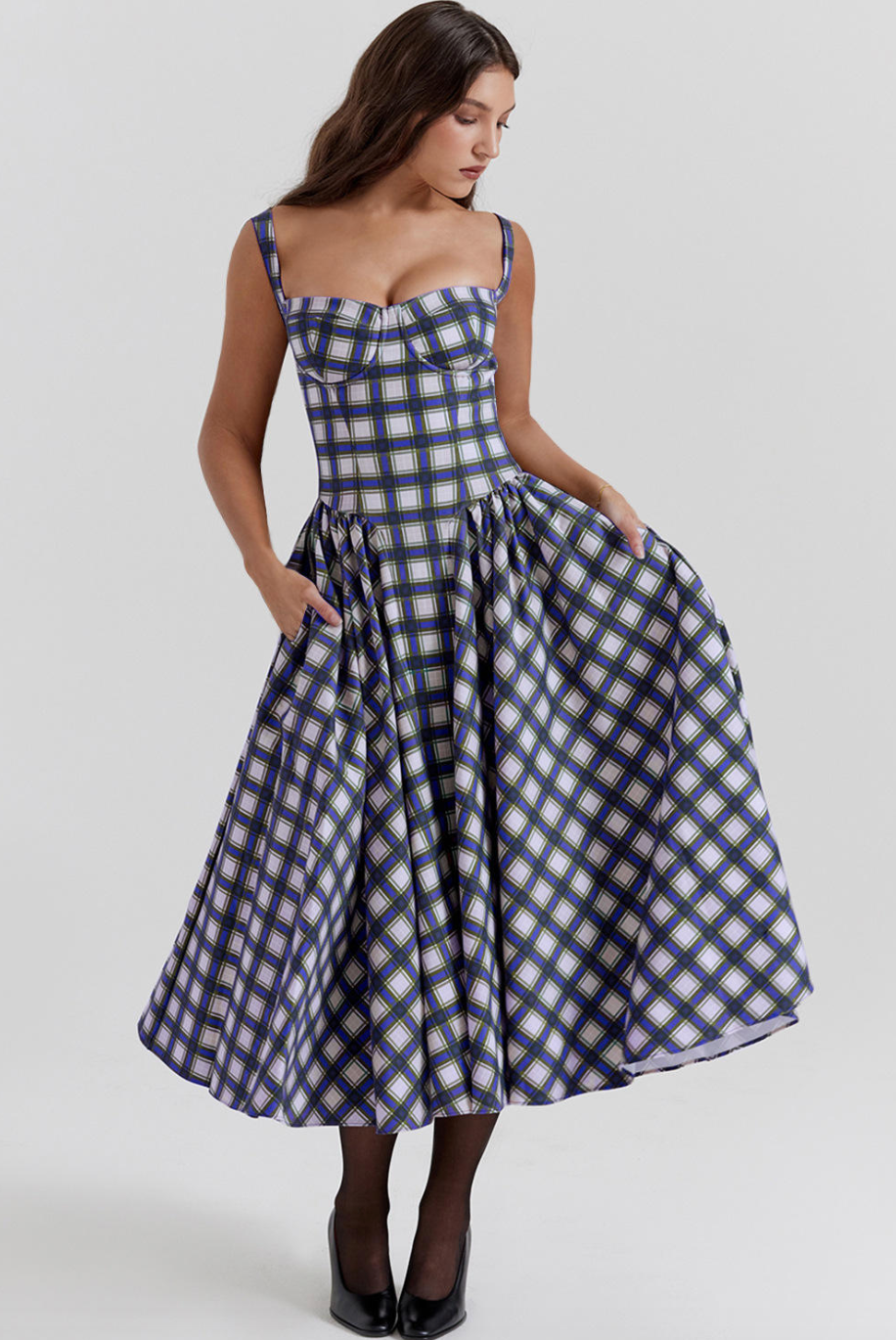 French Boho Floral Maxi Dress