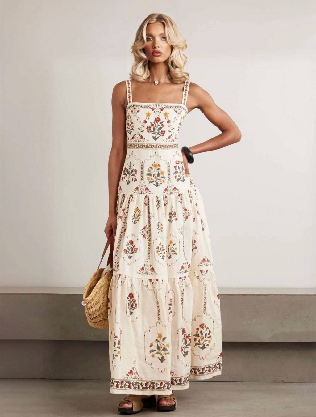Boho Chic Ethnic Print Maxi Dress